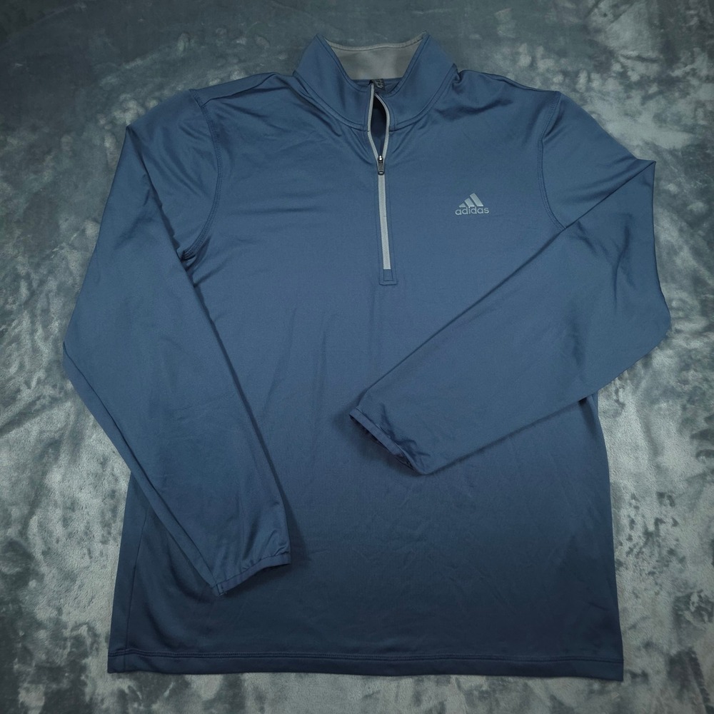 Adidas Golf Mens Large Navy Blue Quarter Zip Pullover ADVR0807 027579